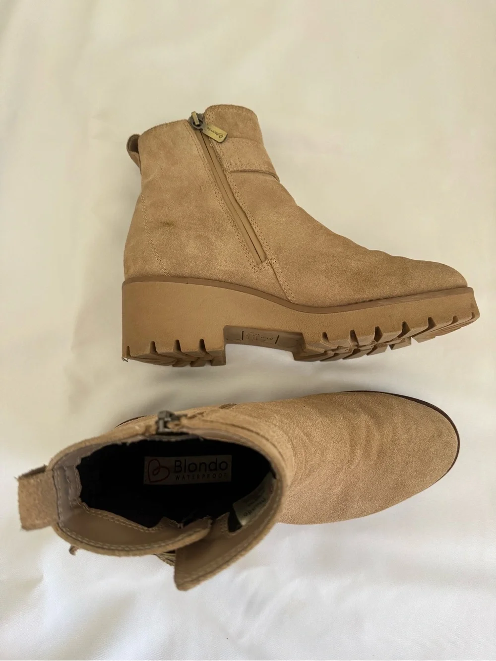 BLONDO Dahlia Waterproof Size 8M Chelsea Boot Chunky Heel